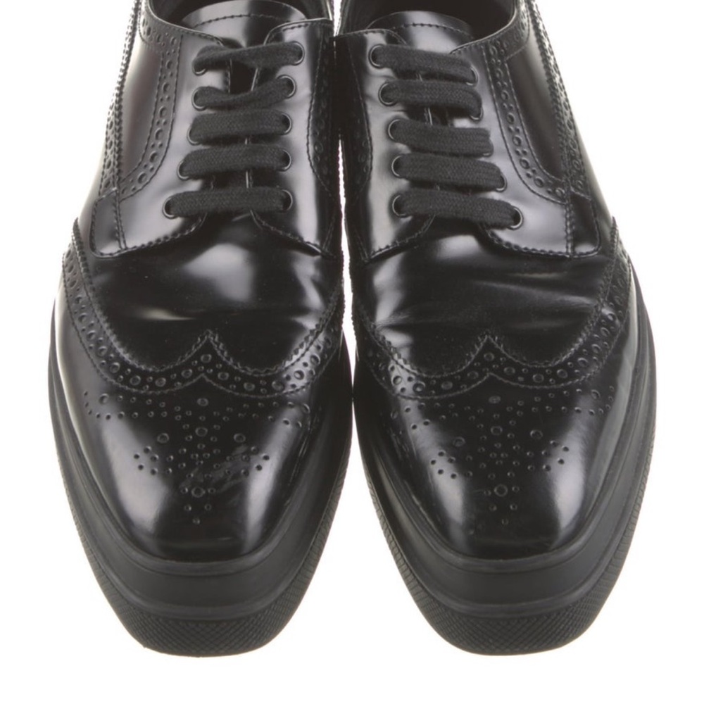 Prada Black Sole Design Sneakers - Picture 3 of 5